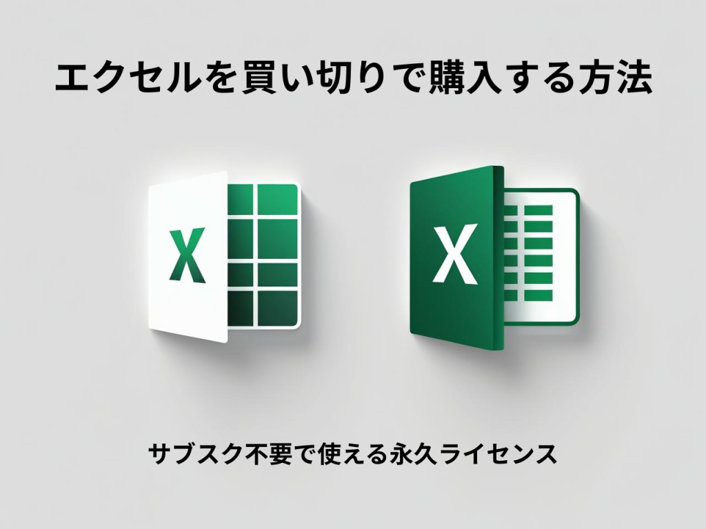エクセルを買い切りで購入する方法｜サブスク不要の永久ライセンス